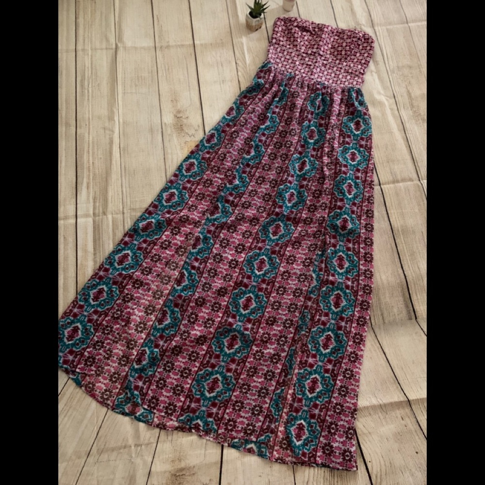 Strapless maxi dress